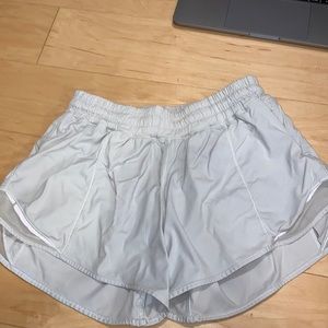 White Lululemon shorts
